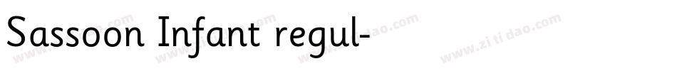 Sassoon Infant regul字体转换